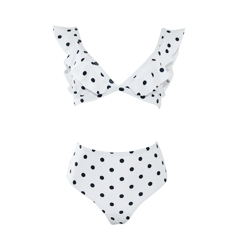 NIDALEE Sexy High Waist Bikini Women Swimwear Push Up Swimsuit Bathing Suit Bikini Set Dot Lace Biquinis Beach Wear Female 19