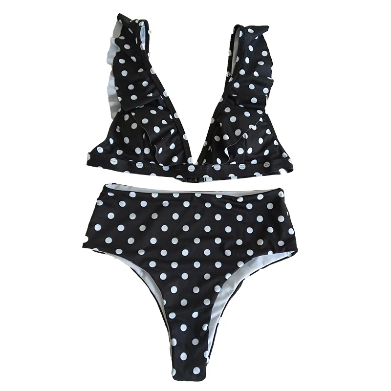NIDALEE Sexy High Waist Bikini Women Swimwear Push Up Swimsuit Bathing Suit Bikini Set Dot Lace Biquinis Beach Wear Female 25