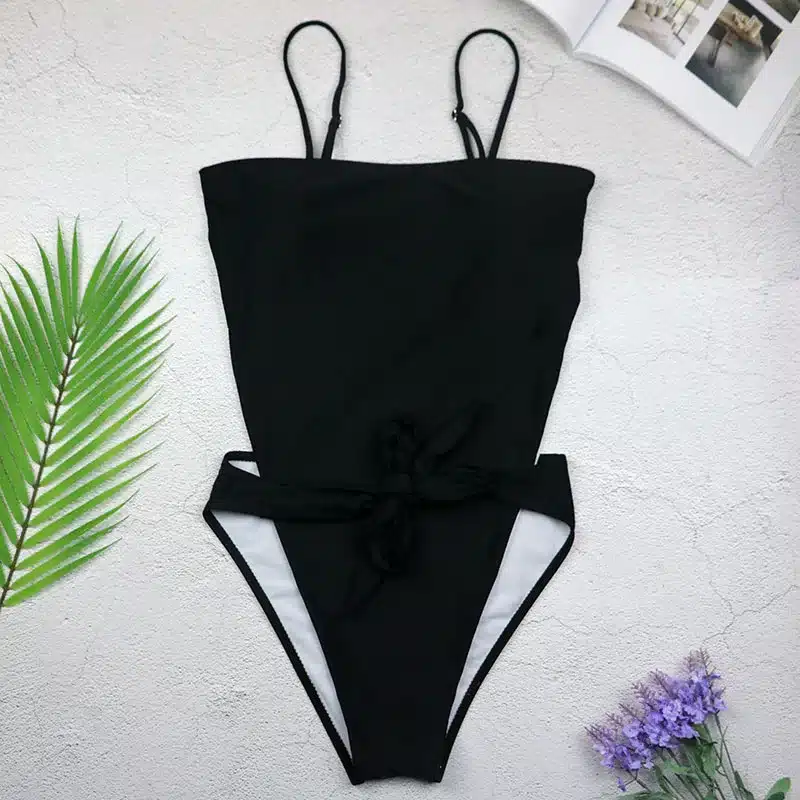 2019 Sexy Swimsuit Women Swimwear One Piece Halter One Piece Push Up Swimsuit Bandage Bathing Suit Wear Female Beachwear 3336 11