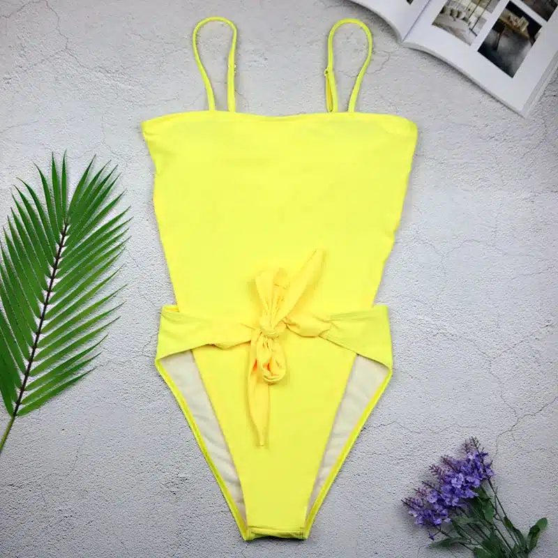 2019 Sexy Swimsuit Women Swimwear One Piece Halter One Piece Push Up Swimsuit Bandage Bathing Suit Wear Female Beachwear 3336 15