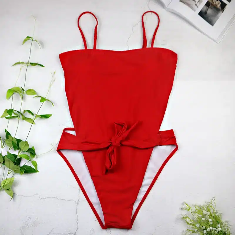 2019 Sexy Swimsuit Women Swimwear One Piece Halter One Piece Push Up Swimsuit Bandage Bathing Suit Wear Female Beachwear 3336 19