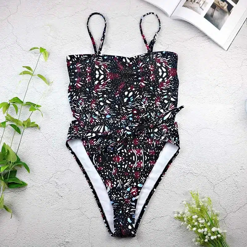 2019 Sexy Swimsuit Women Swimwear One Piece Halter One Piece Push Up Swimsuit Bandage Bathing Suit Wear Female Beachwear 3336 21