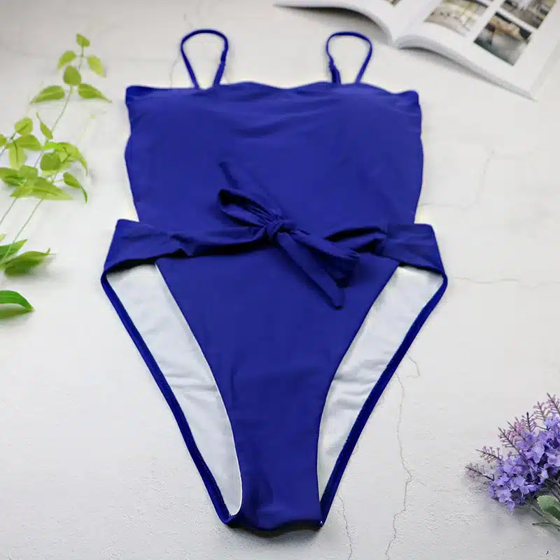 2019 Sexy Swimsuit Women Swimwear One Piece Halter One Piece Push Up Swimsuit Bandage Bathing Suit Wear Female Beachwear 3336 25