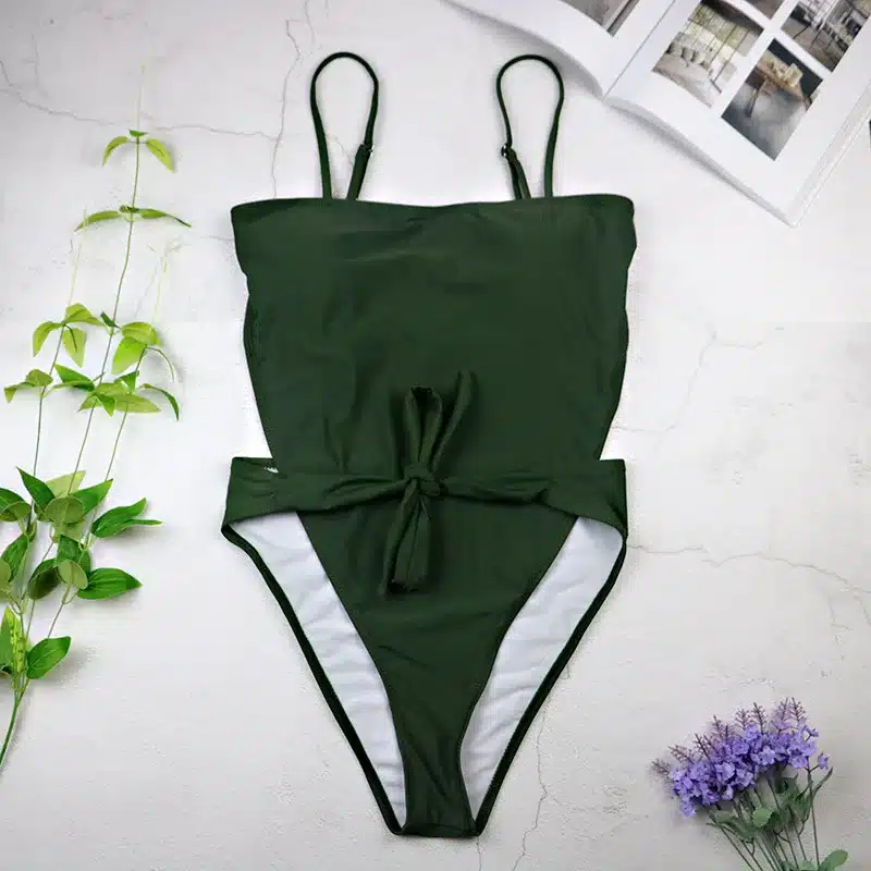 2019 Sexy Swimsuit Women Swimwear One Piece Halter One Piece Push Up Swimsuit Bandage Bathing Suit Wear Female Beachwear 3336 27