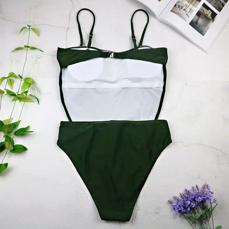 2019 Sexy Swimsuit Women Swimwear One Piece Halter One Piece Push Up Swimsuit Bandage Bathing Suit Wear Female Beachwear 3336 28