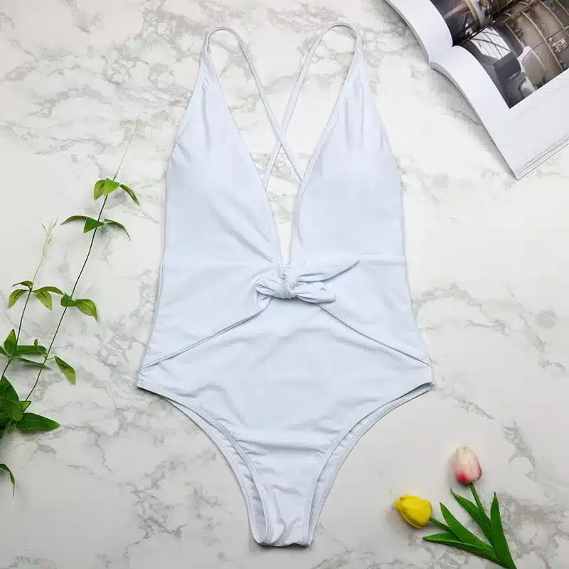 2019 Sexy Swimsuit Women Swimwear One Piece Halter One Piece Push Up Swimsuit Bandage Bathing Suit Wear Female Beachwear 3336 31