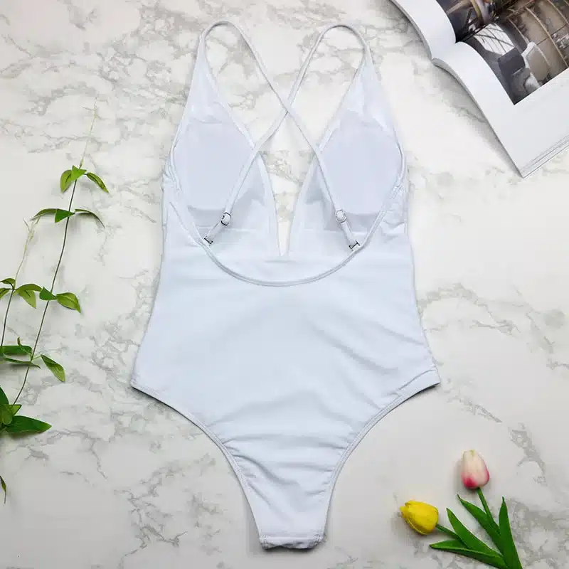 2019 Sexy Swimsuit Women Swimwear One Piece Halter One Piece Push Up Swimsuit Bandage Bathing Suit Wear Female Beachwear 3336 32