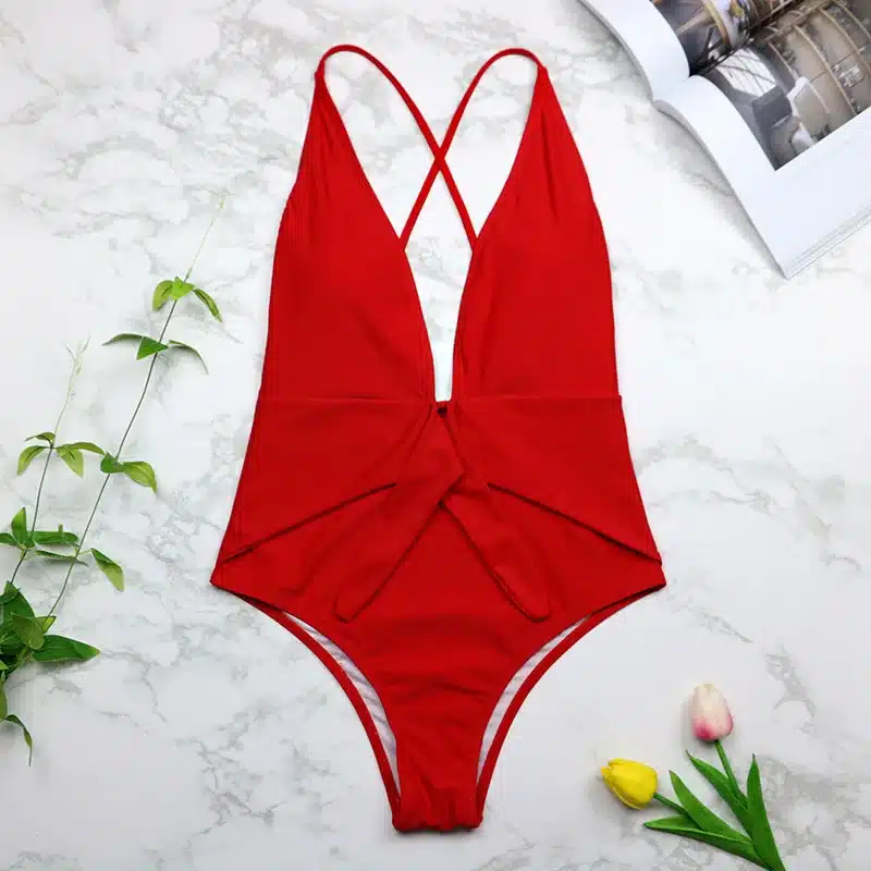 2019 Sexy Swimsuit Women Swimwear One Piece Halter One Piece Push Up Swimsuit Bandage Bathing Suit Wear Female Beachwear 3336 33