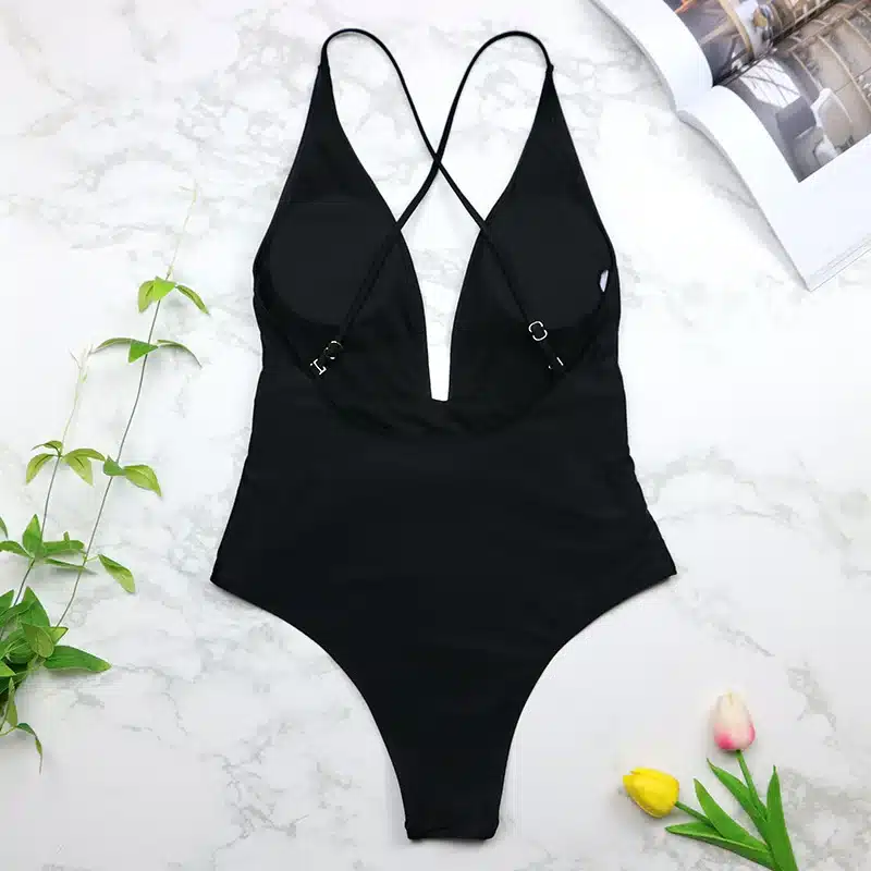 2019 Sexy Swimsuit Women Swimwear One Piece Halter One Piece Push Up Swimsuit Bandage Bathing Suit Wear Female Beachwear 3336 36
