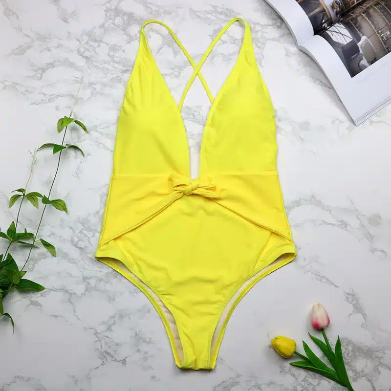 2019 Sexy Swimsuit Women Swimwear One Piece Halter One Piece Push Up Swimsuit Bandage Bathing Suit Wear Female Beachwear 3336 37