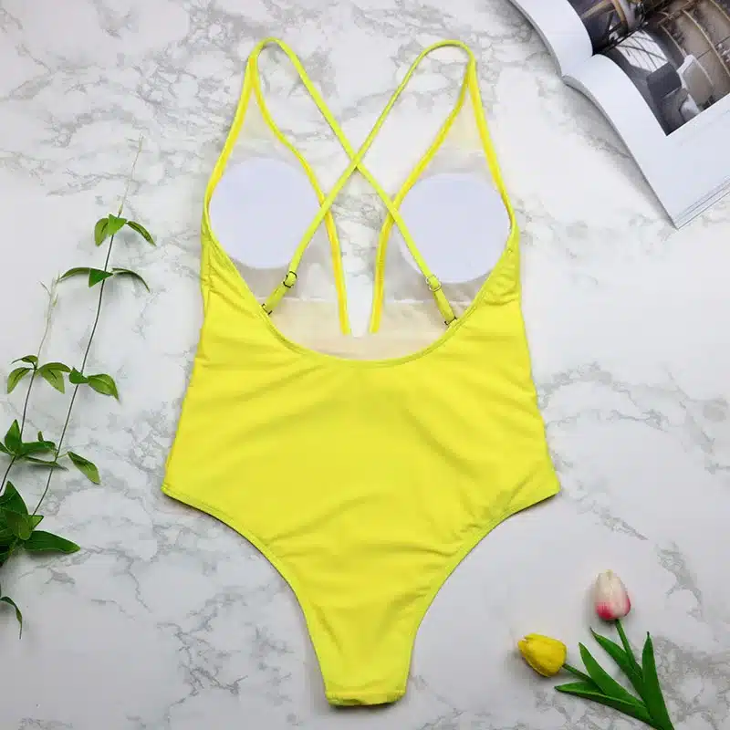 2019 Sexy Swimsuit Women Swimwear One Piece Halter One Piece Push Up Swimsuit Bandage Bathing Suit Wear Female Beachwear 3336 38