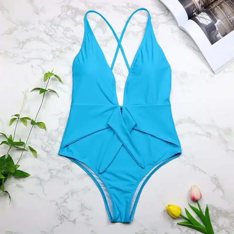 2019 Sexy Swimsuit Women Swimwear One Piece Halter One Piece Push Up Swimsuit Bandage Bathing Suit Wear Female Beachwear 3336 39