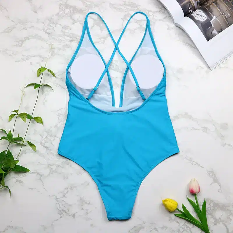 2019 Sexy Swimsuit Women Swimwear One Piece Halter One Piece Push Up Swimsuit Bandage Bathing Suit Wear Female Beachwear 3336 40