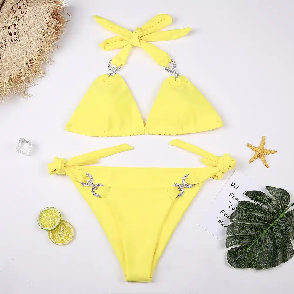 Sexy women Crystal bikini Rhinestone swimwear female brazilian biquini micro bikinis swimsuit tiny bathing suit for beach wear 21