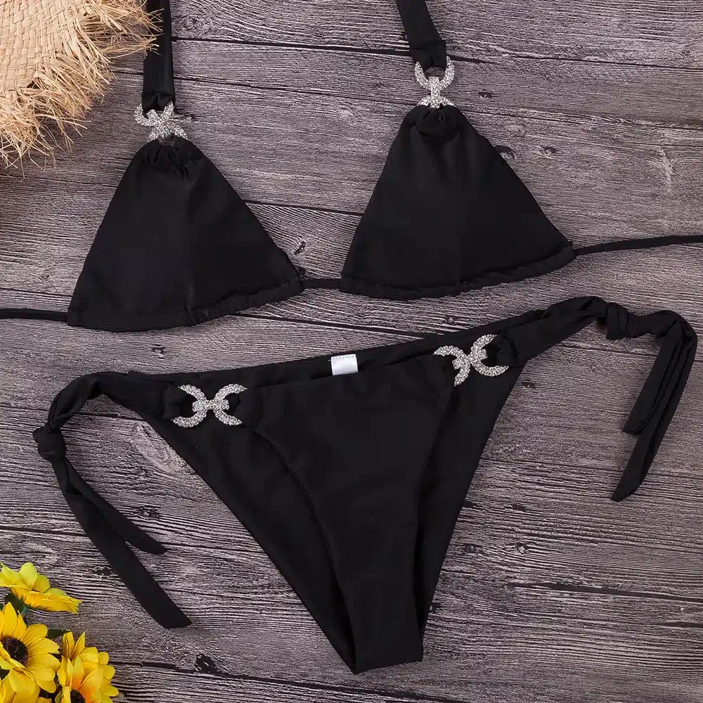 Sexy women Crystal bikini Rhinestone swimwear female brazilian biquini micro bikinis swimsuit tiny bathing suit for beach wear 27