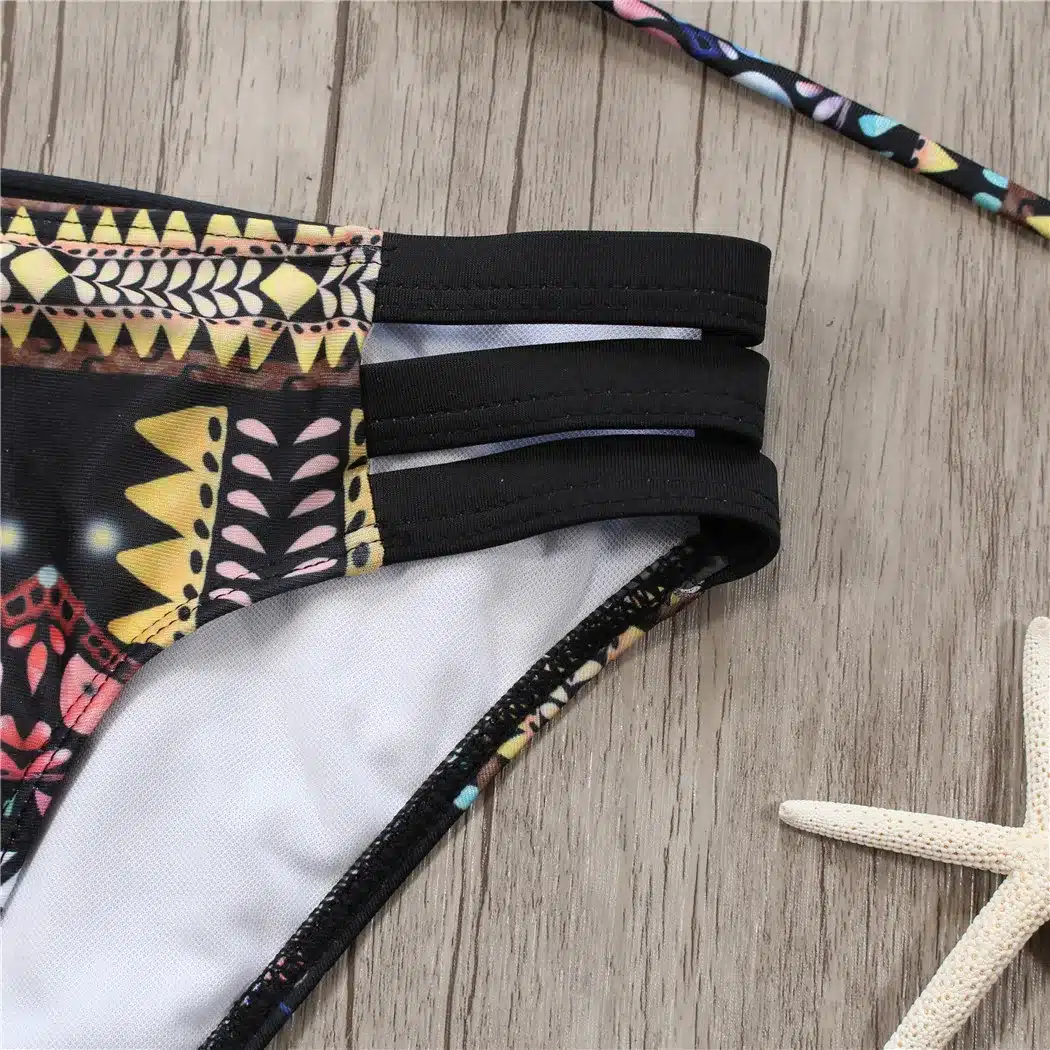 2018 Sexy Bandage Aztec Biquini String Strappy Swim Wear Bathing Suit Swimsuit Beachwear Swimwear Women Brazilian Bikini 22