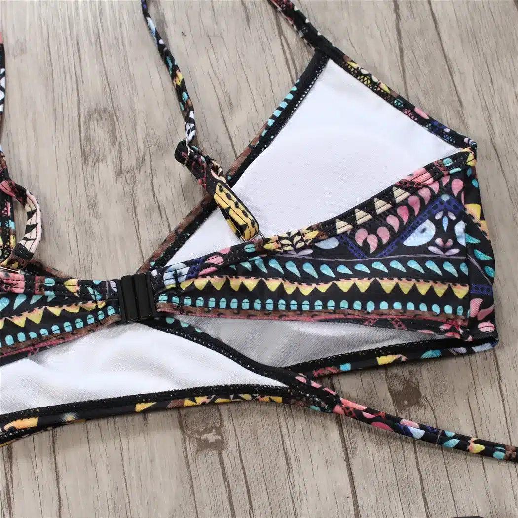2018 Sexy Bandage Aztec Biquini String Strappy Swim Wear Bathing Suit Swimsuit Beachwear Swimwear Women Brazilian Bikini 26