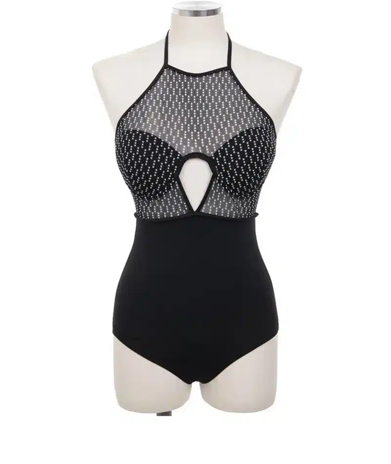 2019 Sexy Black Halter Cut Out Bandage Trikini Swim Bathing Suit Monokini Push Up Brazilian Swimwear Women One Piece Swimsuit 27