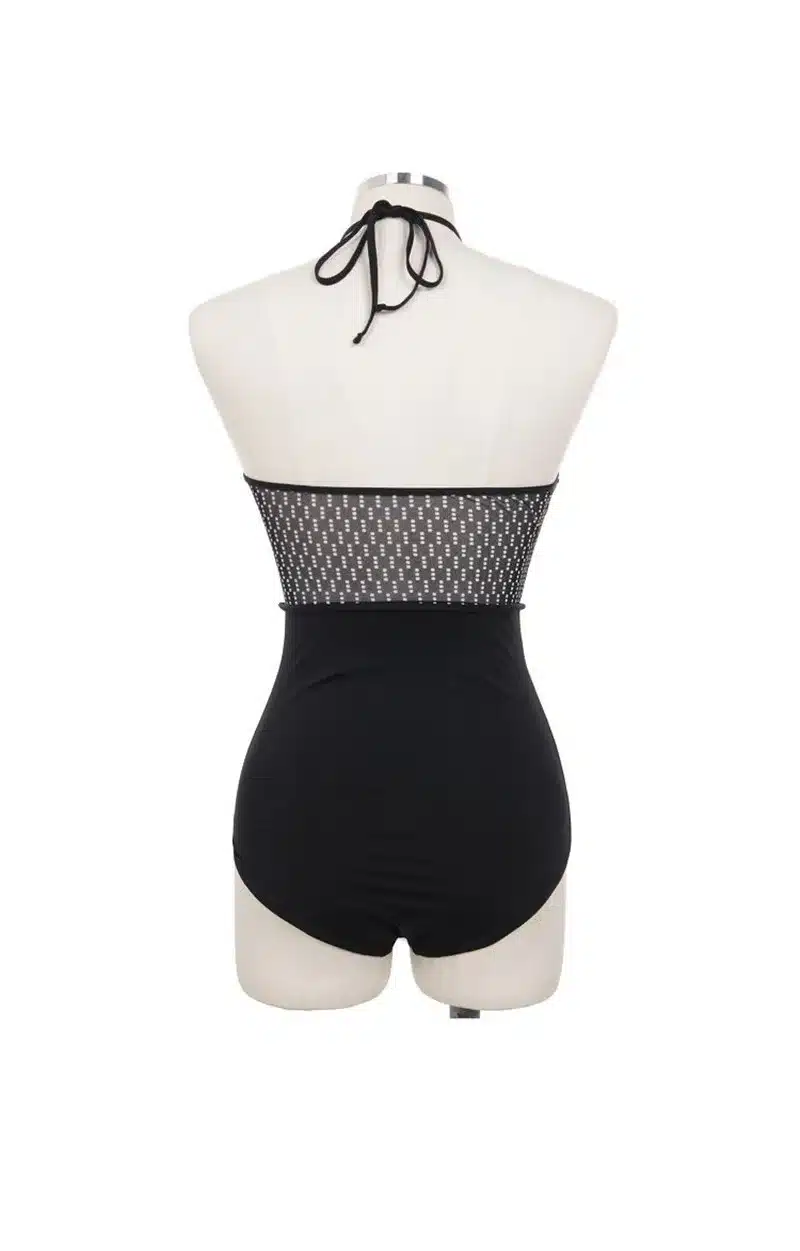 2019 Sexy Black Halter Cut Out Bandage Trikini Swim Bathing Suit Monokini Push Up Brazilian Swimwear Women One Piece Swimsuit 28