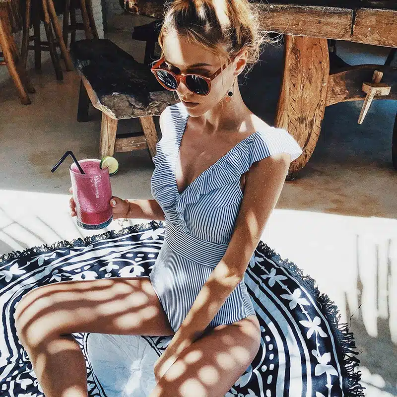 2019 Sexy Black Halter Cut Out Bandage Trikini Swim Bathing Suit Monokini Push Up Brazilian Swimwear Women One Piece Swimsuit 37