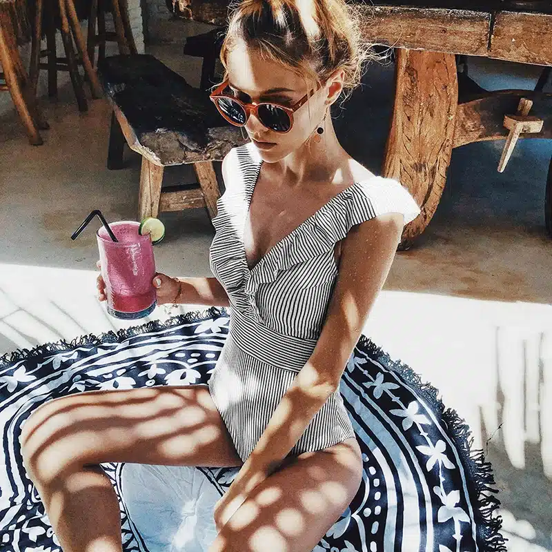 2019 Sexy Black Halter Cut Out Bandage Trikini Swim Bathing Suit Monokini Push Up Brazilian Swimwear Women One Piece Swimsuit 39