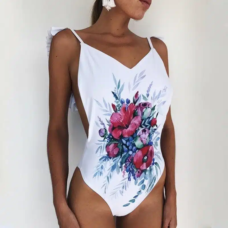 2019 Sexy Black Halter Cut Out Bandage Trikini Swim Bathing Suit Monokini Push Up Brazilian Swimwear Women One Piece Swimsuit 48