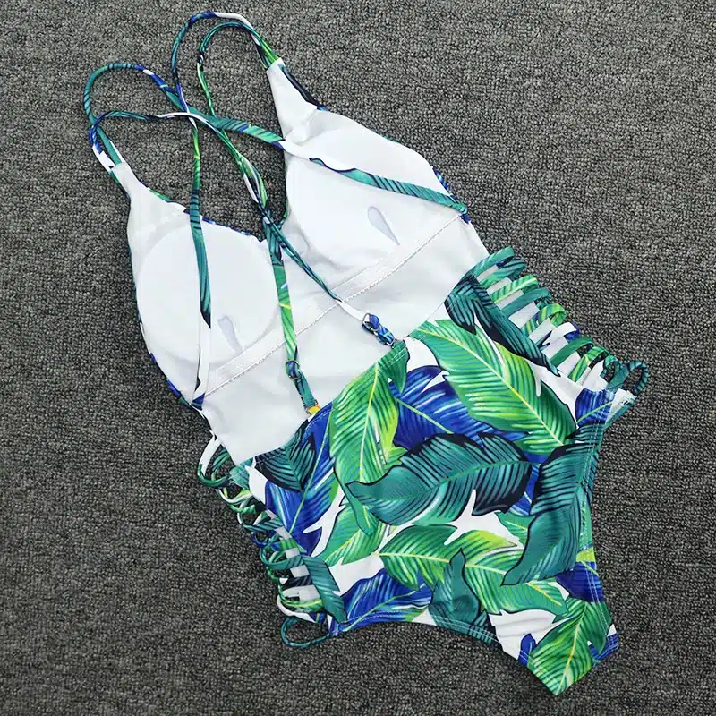 2019 Sexy Black Halter Cut Out Bandage Trikini Swim Bathing Suit Monokini Push Up Brazilian Swimwear Women One Piece Swimsuit 56