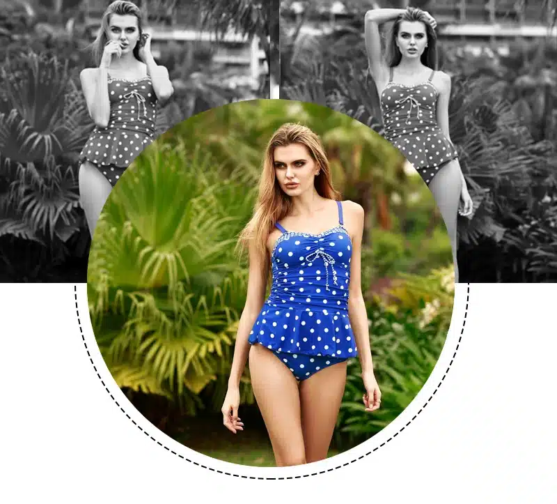 Dots Print Swimwear Brazilian Monokini Skirt Swimsuit Women Bodysuit Plus Size Swimsuit 2017 Vintage Retro Bathing Suit bikinis 16