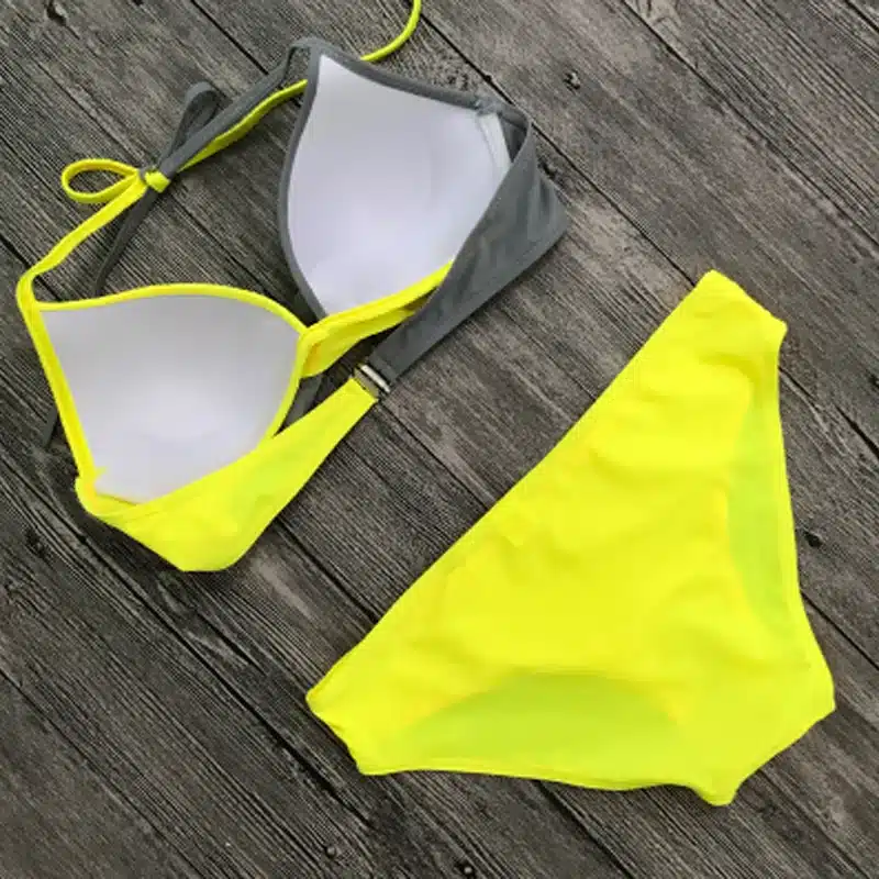 Swimwear Women Bikini Push Up Female Swimsuit Two Pieces Bikini Set Bikini 2019 Mujer Patchwork Strap Women's Swimming Suit 19