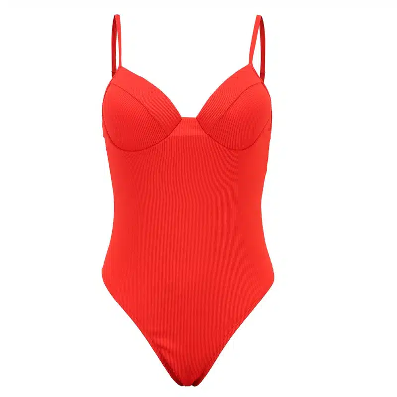 INGAGA New 2019 Sexy One Piece Swimsuit Push Up Swimwear Women High Cut Swimsuits Solid Strap Bathing Suit Beachwear 18