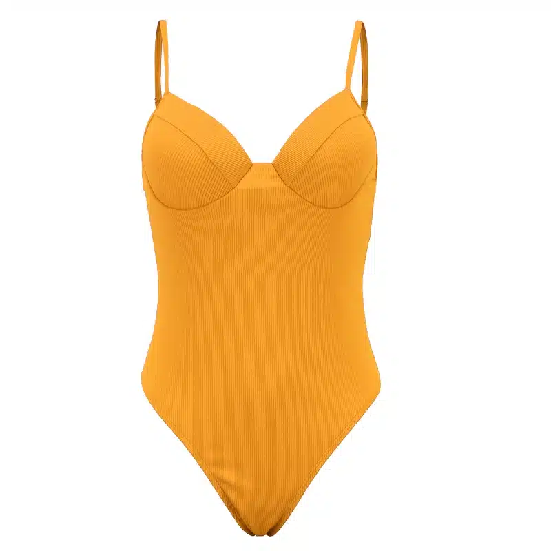INGAGA New 2019 Sexy One Piece Swimsuit Push Up Swimwear Women High Cut Swimsuits Solid Strap Bathing Suit Beachwear 21