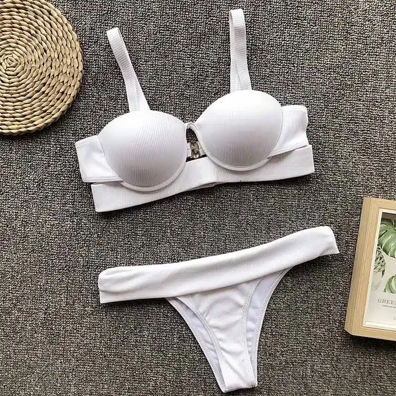 INGAGA New 2019 Sexy One Piece Swimsuit Push Up Swimwear Women High Cut Swimsuits Solid Strap Bathing Suit Beachwear 30