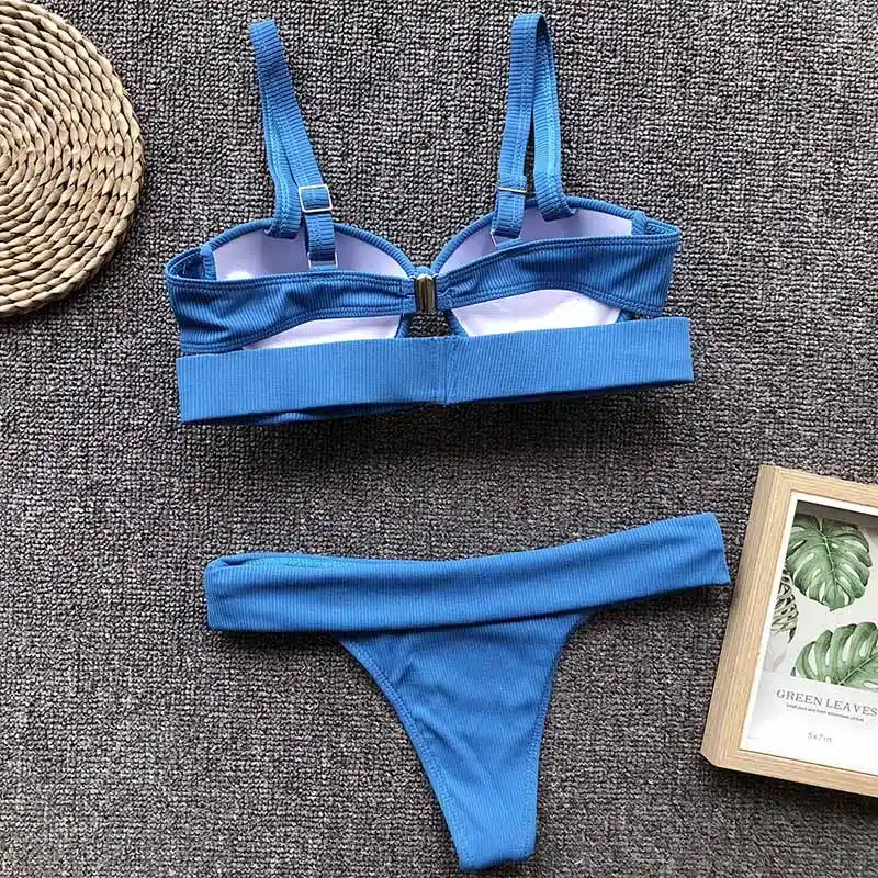 INGAGA New 2019 Sexy One Piece Swimsuit Push Up Swimwear Women High Cut Swimsuits Solid Strap Bathing Suit Beachwear 32