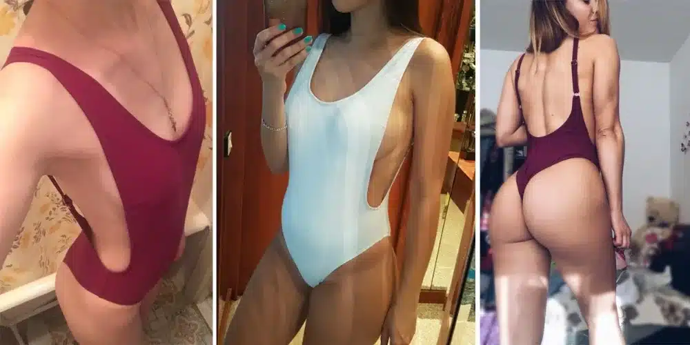 Thong 2019 Sexy One Piece Swimsuit Solid Female Black Swimwear Women Backless White Brazilian Monokini Bathing Suit XL 13