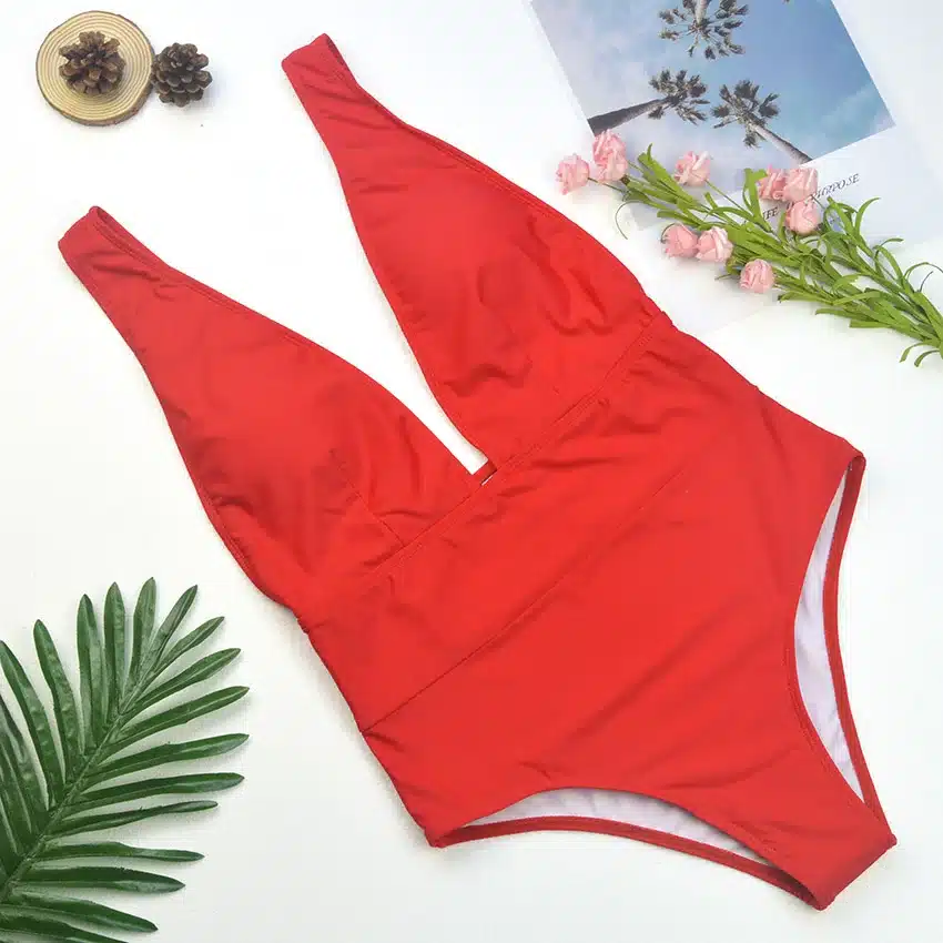 Thong 2019 Sexy One Piece Swimsuit Solid Female Black Swimwear Women Backless White Brazilian Monokini Bathing Suit XL 38