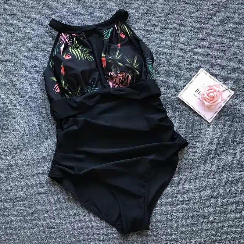 Sexy Mesh Swimsuit One Piece Swimwear Women Plus Size Bathing Suit Push Up Monokini 2019 Dot Bather Female Beach Swimming Suits 14