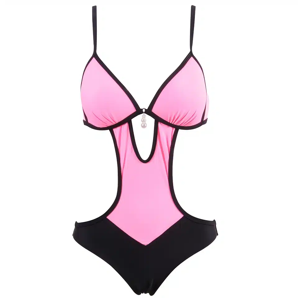 NAKIAEOI Sexy Thong One Piece Swimsuit 2019 Plus Size Swimwear Women Bathing Suit Swim Wear Monokini Beachwear Swimming S~XXL 40