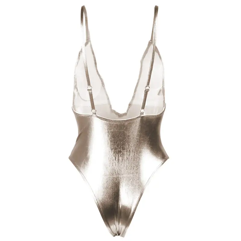 NIDALEE Deep V Women Swimwear One Piece Swimsuit Monokini Backlace Push Up Bikini Beachwear Bathing Suit Female Bronzing B 18
