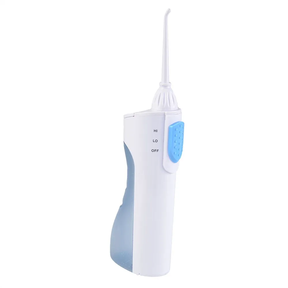 AZDENT Hot 2 Modes Portable Oral Irrigator Water Dental Flosser Travel Jet Pick Teeth Cleaning Battery Operated with 2 Jet Tips 12