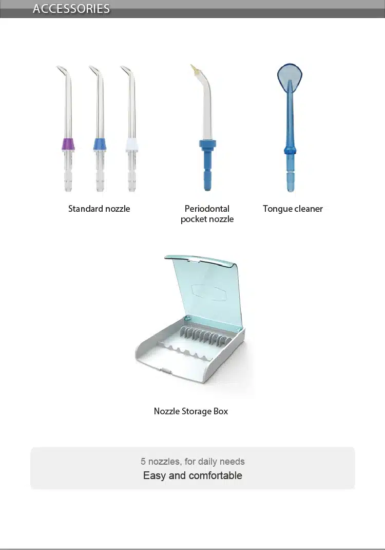 Waterpulse Dental Water Flosser Oral Irrigator V600 Dental Care Rechargeable Water Pick Jet Teeth Cleaning With 5pcs Jet Tips 16