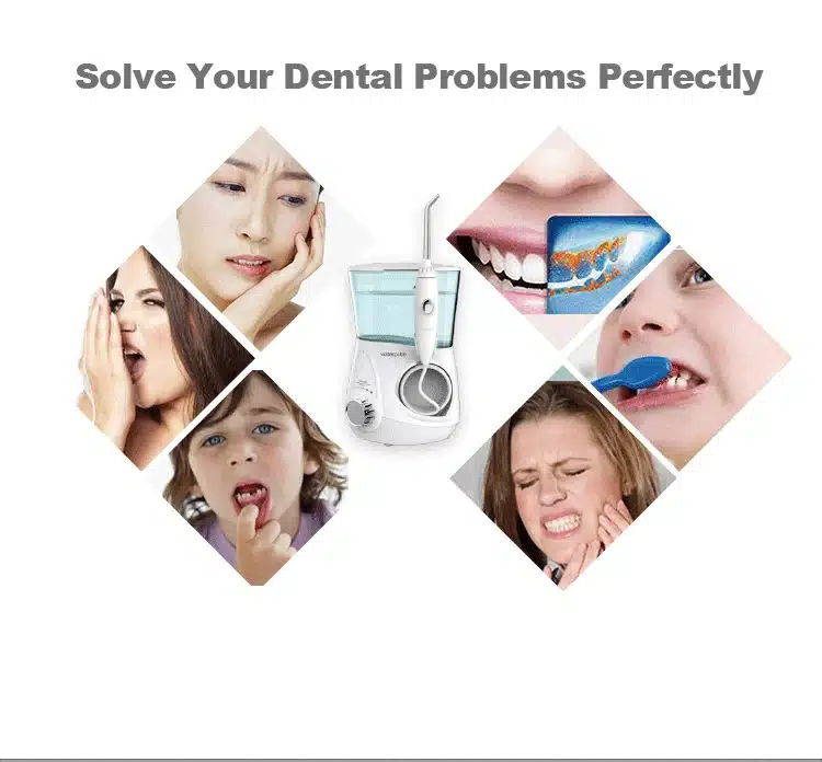 Waterpulse Dental Water Flosser Oral Irrigator V600 Dental Care Rechargeable Water Pick Jet Teeth Cleaning With 5pcs Jet Tips 18