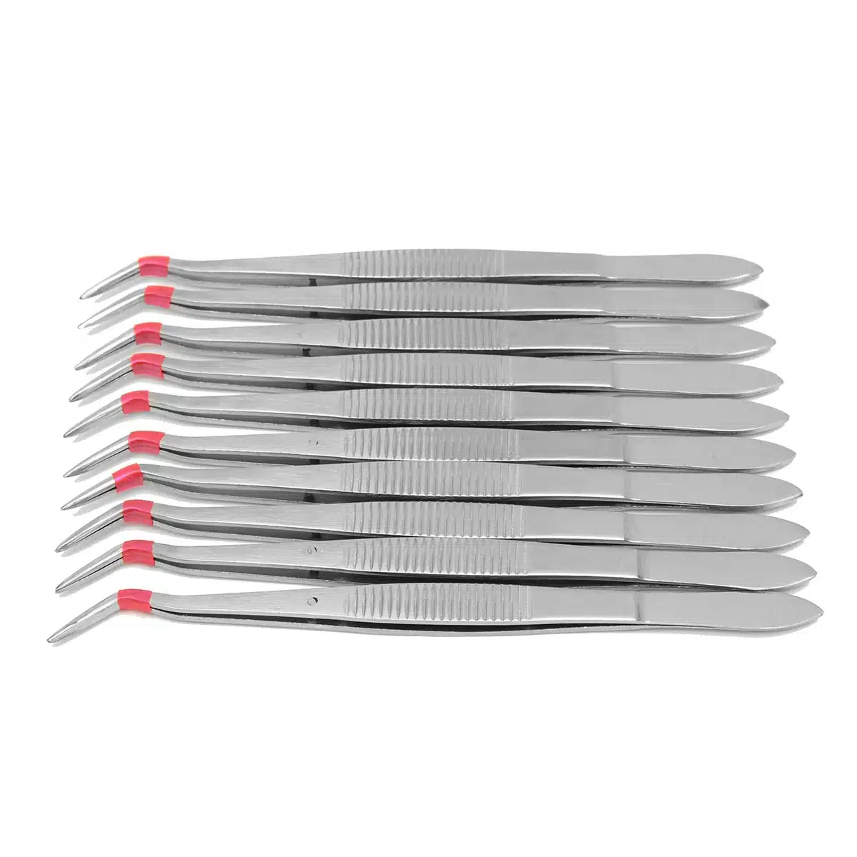 10pcs Stainless Steel Dental Plier Tweezer Forcep Silver Cuspidal Teeth Clean Tool Professional Dentistry Instrument Hygiene 10