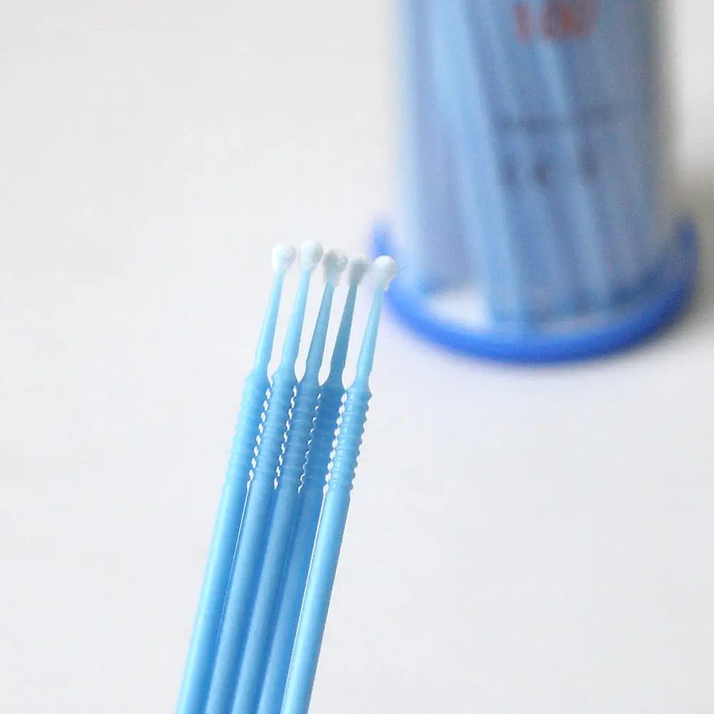 100pcs Plastic Dental Disposable Teeth Cleaning Micro Applicator Brush Bendable Eyelash extension lint free micro brush With Box 11