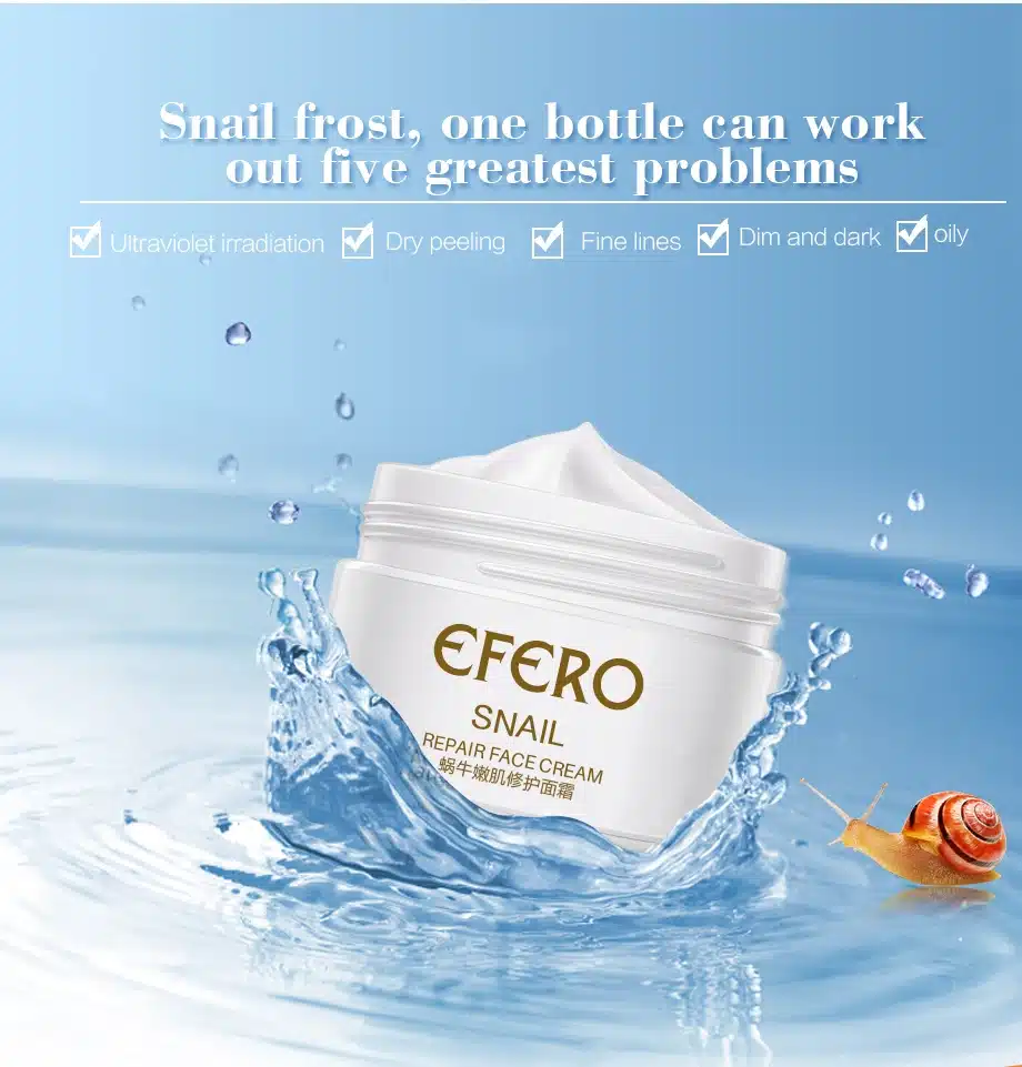 efero Snail Cream Moisturizing Face Cream for Snail Repair Anti Aging Essence Face Whitening Cream Wrinkles Firming Skin Care 10