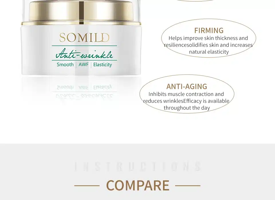 SOMILD Ginseng Face Cream Anti Aging Wrinkle Remover Skin Care Moisturizing Firming Day Cream Korean Whitening Cream for Face 16