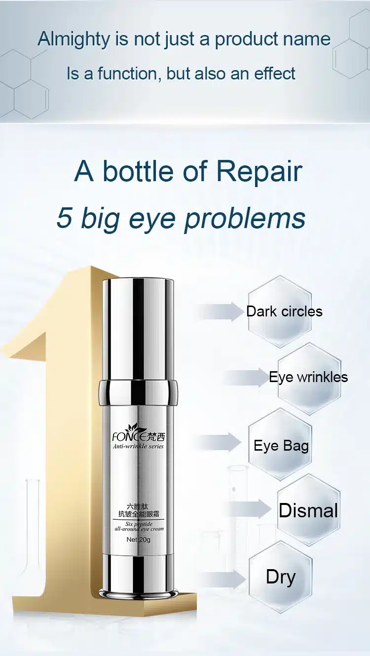 Korean Skin Care Anti Wrinkle Eye Cream Six Peptides Serum Anti Aging Remover Dark Circle Bag Firming nourish eye Balm Mask 20g 10