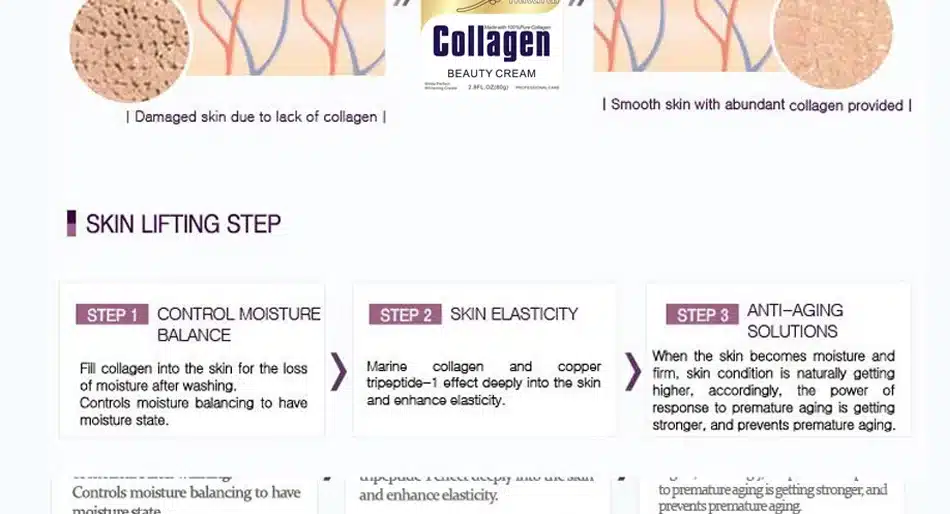 Disaar Collagen Power Lifting Cream 80g Face Cream Skin Care Whitening moisturizing Anti-aging Anti Wrinkle Korean Facial Cream 16