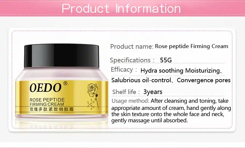 Rose Peptide Firming Face Slimming Cream Anti Cellulite Cream Weight Loss Products Skin Care Anti-aging Anti wrinkle Moisture 10