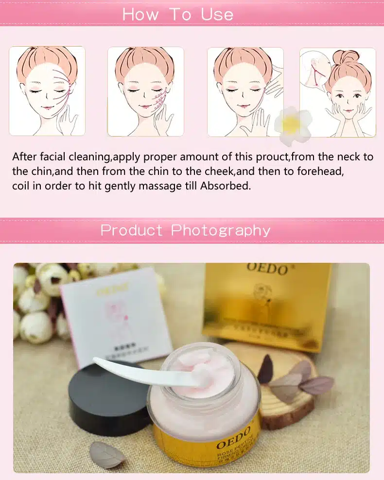 Rose Peptide Firming Face Slimming Cream Anti Cellulite Cream Weight Loss Products Skin Care Anti-aging Anti wrinkle Moisture 17