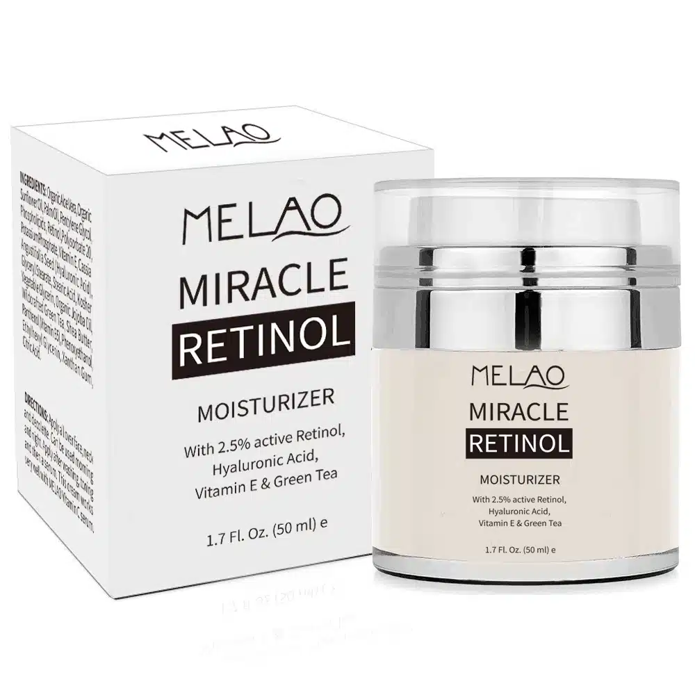 MELAO Retinol 2.5% Moisturizer Cream Anti Aging and Reduces Wrinkles and Fine Lines Day and Night Retinol Cream Drop shipping 9